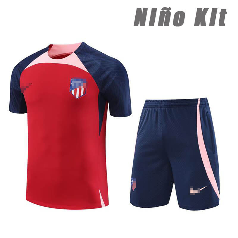 Camiseta de Entrenamiento de Atlético de Madrid 2023/2024 Niño Kit Rojo/Azul Marino